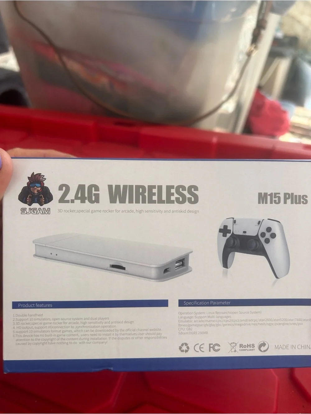 2.4G Wireless M15 Plus Video Game White. Comes loaded with games
